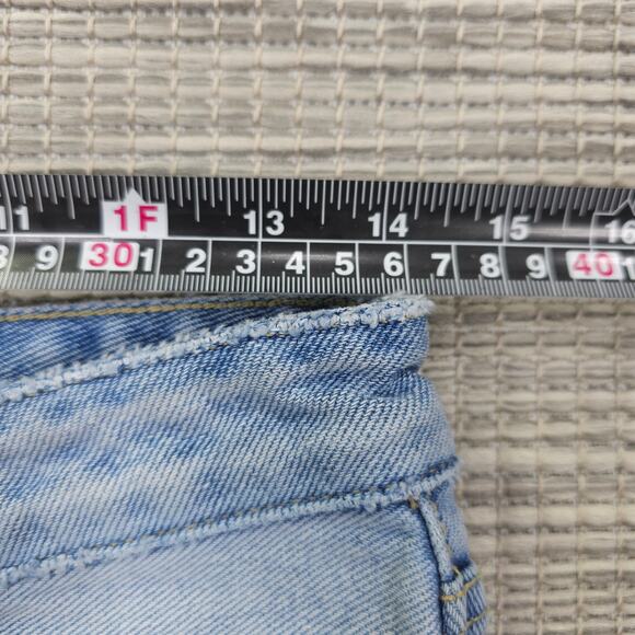 Kendall & Kylie Womens 26 Linda Blue Mid-Rise Heartbreaker Cut Off Shorts - Picture 7 of 16